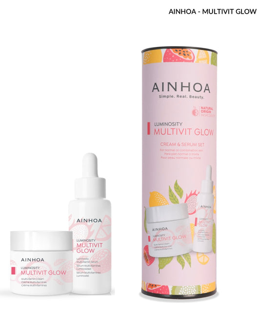 AINHOA MULTIVIT GLOW – Set de Crema + Sérum Multivitamínico